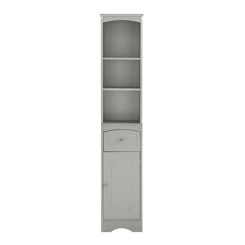 Tall Bathroom Cabinet Freestanding Storage Cabinet with Drawer - 13.4L x 9.1W x 66.9H