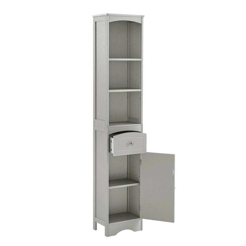 Tall Bathroom Cabinet Freestanding Storage Cabinet with Drawer - 13.4L x 9.1W x 66.9H