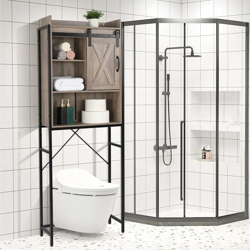 Three-Layer Rack etro Style MDF Bathroom Cabinet