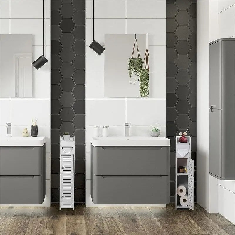 Small Bathroom Storage Cabinet for Small Spaces - 6.4D x 6W x 30H