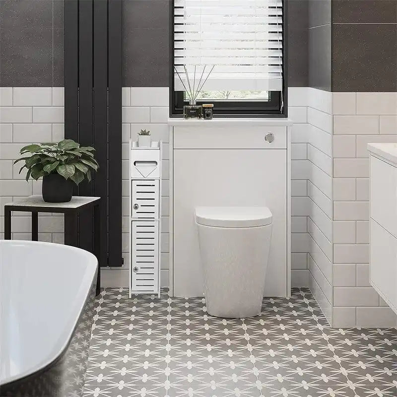 Small Bathroom Storage Cabinet for Small Spaces - 6.4D x 6W x 30H