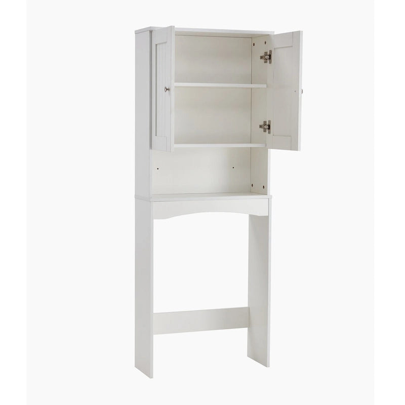 Home Bathroom Shelf Over-The-Toilet, Bathroom SpaceSaver, Bathroom Storage Cabinet Organizer,White