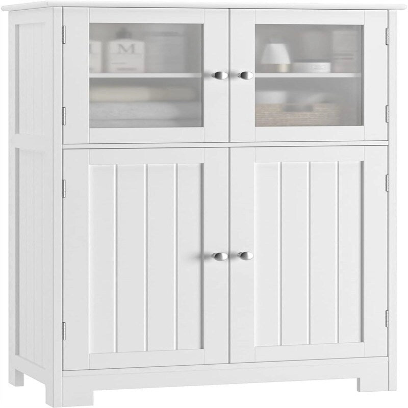 Storage Cabinet with Adjustable Shelves Glass Doors - 11.8D x 23.6W x 42.7H