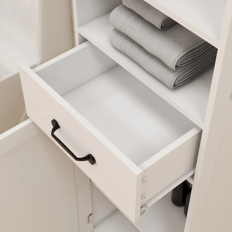 Double Door Narrow Height Slim Floor Standing Cabinet - 15.75L * 11.81W * 64.96H